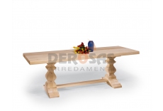 Tavolo balaustra in legno massiccio